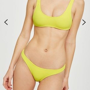 Topshop yellow bikini bottoms